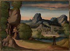 Landscape with the Penitent Saint Jerome, c1530. Creator: Coda, Benedetto (c. 1460-1535).
