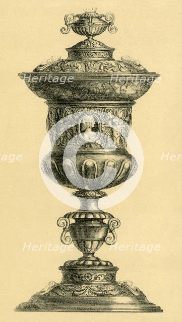 Silver cup and lid, c1550, (1881).  Creator: W. M. McGill.