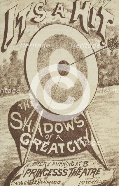 It's A Hit - The Shadows of a Great City at the Princess's Theatre, 1887.  Creator: Unknown.