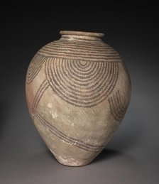 Decorated Jar with Rope Pattern, 4000-3000 BC. Creator: Unknown.