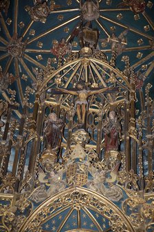 Ceiling above the altar, Old Cathedral of Coimbra, Portugal, 2009.  Artist: Samuel Magal