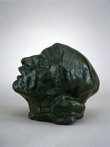 Head of Sorrow, 1882; enlarged 1889-1904/cast 1954. Creator: Auguste Rodin.