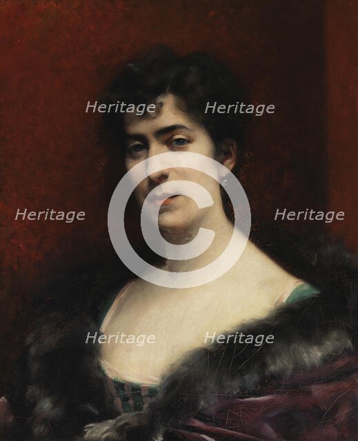 Portrait of Baroness Delort de Gléon, 1875-1900. Creator: Emmanuel de Dieudonne.