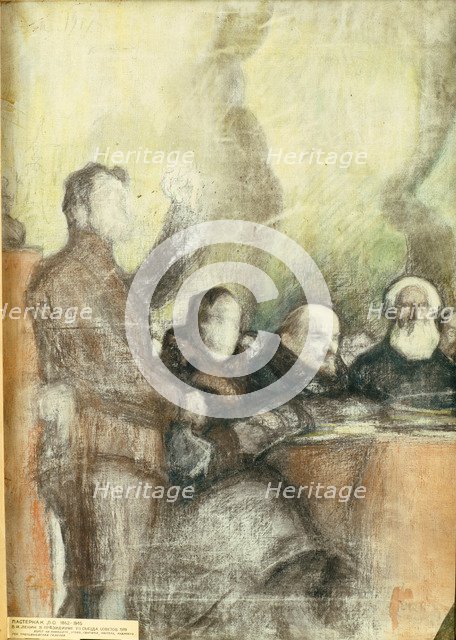 Lenin at the Seventh All-Russian Congress of Soviets on December 1919, 1919. Artist: Pasternak, Leonid Osipovich (1862-1945)