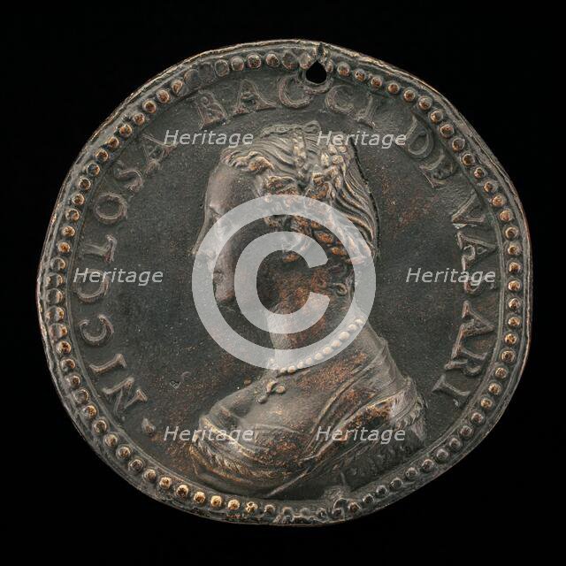 Nicolosa, Daughter of Francesco Bacci of Arezzo, Wife of Giorgio Vasari the Painter 1548, 1555. Creator: Pastorino Pastorini.