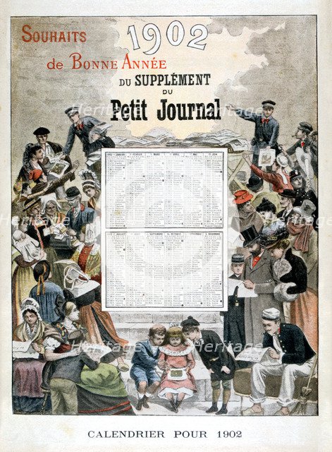 Calendar for 1902, (1901). Artist: Unknown