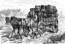 Polish Jews driving to market: a sketch on the Polish Russian frontier, 1880. Creator: Unknown.