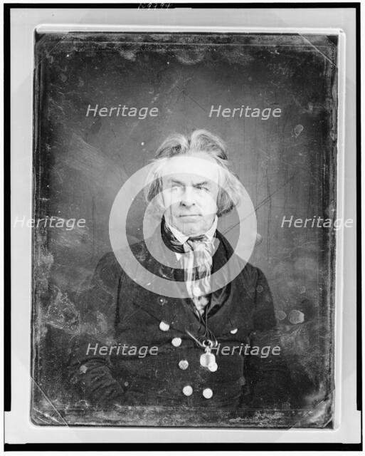 Unidentified man, about 60 years of age, half-length portrait, facing..., between 1844 and 1850. Creator: Mathew Brady.