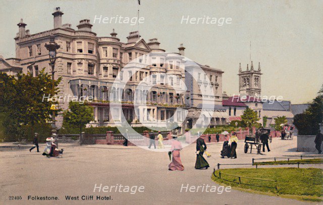'Folkestone. West Cliff Hotel', late 19th-early 20th century. Artist: Unknown.