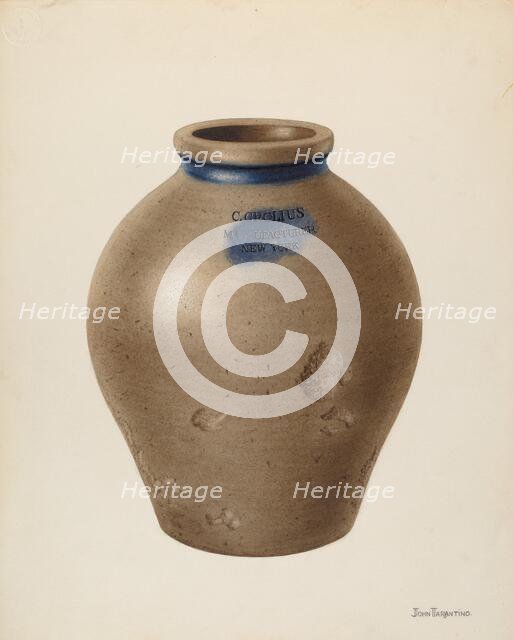 Vase, c. 1940. Creator: John Tarantino.