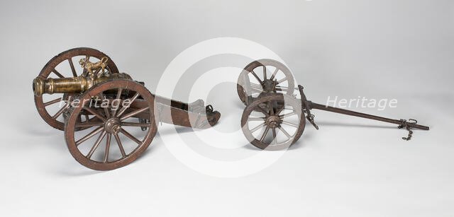 Model Artillery Cannon with Field Carriage, France, second half of 17th century. Creator: Unknown.