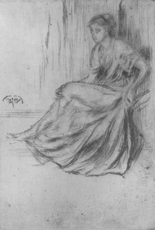 'Seated Girl', c1869, (1904). Artist: James Abbott McNeill Whistler.