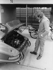 James Hunt with a Porsche, c1972-c1973. Artist: Unknown