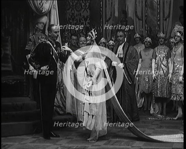 Scene from the Musical Princess Charming: the Actor George Grossmith Standing in Uniform..., 1920s. Creator: British Pathe Ltd.