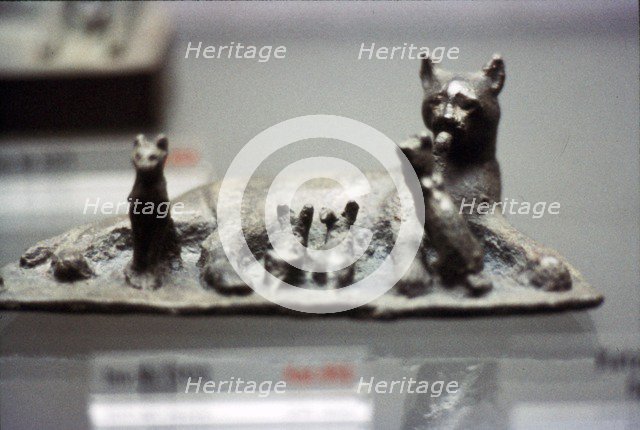 Cat and Kittens Artist: Unknown.