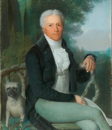 Portrait of Count Karl August von Hardenberg (1750-1822) in the park of his country estate..., c1810 Creator: Caffe, Daniel (1756-1815).