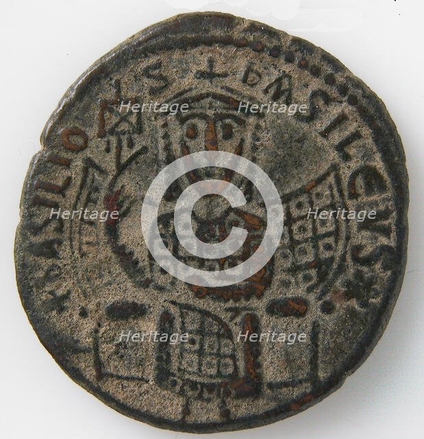 Coin of Basil I, Byzantine, 9th century (867 or 868). Creator: Unknown.