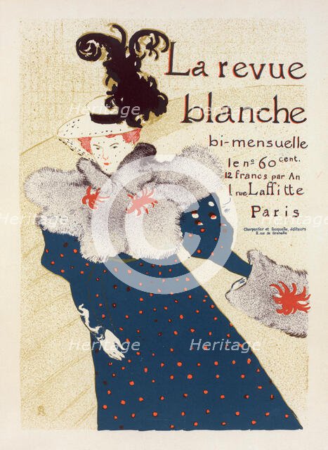 Affiche pour la "Revue Blanche"., c1897. Creator: Henri de Toulouse-Lautrec.
