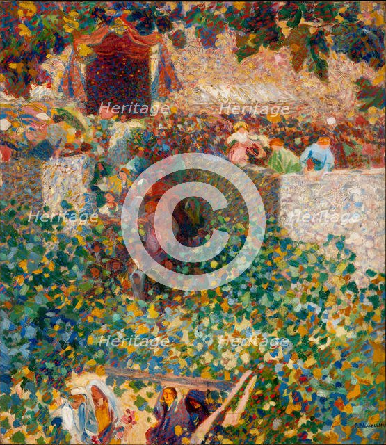 Village Festival, 1912-1913. Creator: Nomellini, Plinio (1866-1943).