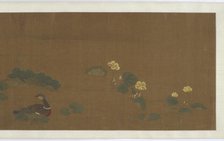 Flowers, ducks, and quail, 17th century. Creator: Unknown.