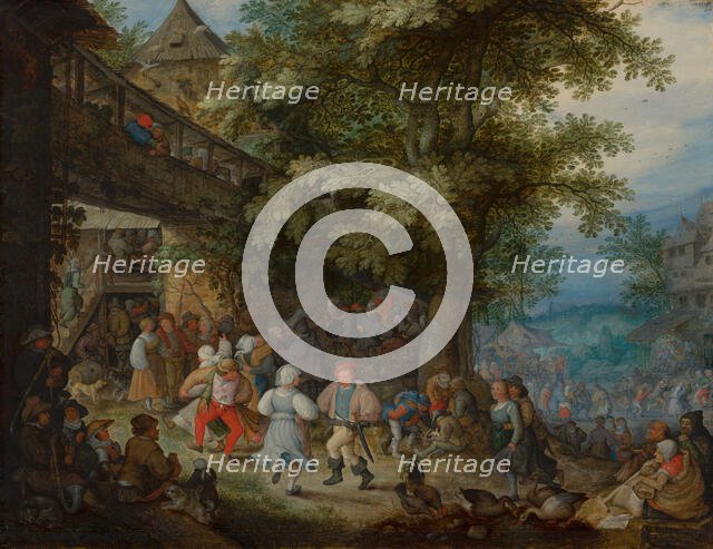Peasants Dancing outside a Bohemian Inn, 1610. Creator: Roelandt Savery.