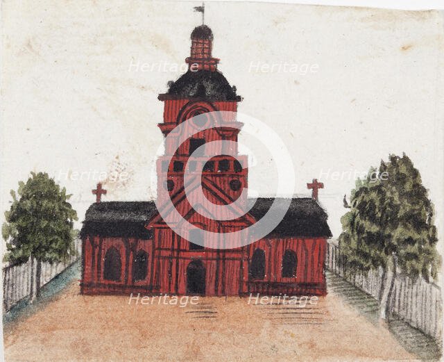 The Red Church, 1830-1835. Creator: Ferdinand von Wright.