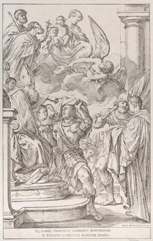 Plate 11: Saint William of Aquitaine, 1678. Creator: Giuseppe Maria Mitelli.