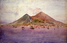 Mt. Vesuvius from the Bay of Naples, 1905. Creator: Cass Gilbert.