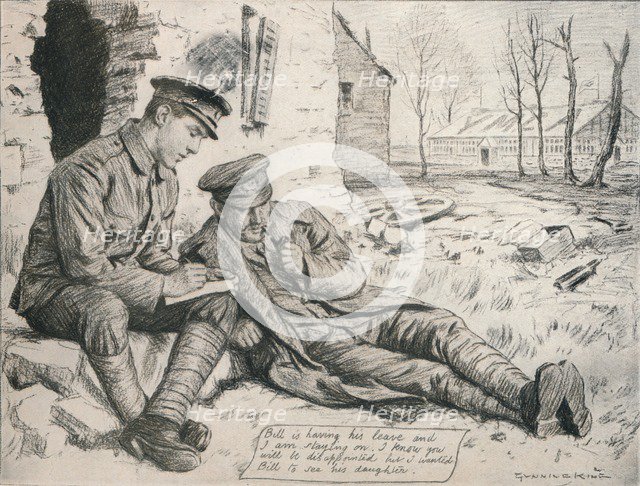 'The Letter Home', c1917, (1918). Artist: Gunning King.