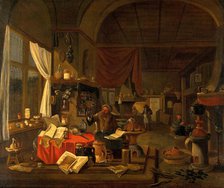 An alchemist's laboratory, c1780s. Creator: Unknown.