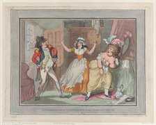 Interruption or Inconvenience of a Lodging House, [Apri..., [April 1, 1789], reissued April 1, 1824. Creator: Thomas Rowlandson.