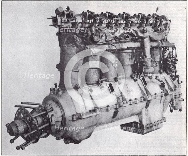Basse & Selve BuS IV aircraft engine (German) from World War 1, induction side, 1918.  Creator: Air Ministry.
