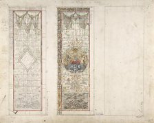 Design for Stained Glass with Marine Motifs, 19th century. Creator: John Gregory Crace.
