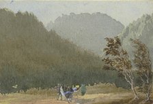 The Storm: Mountain Walkers Surprised by Storm, 19th century. Creator: Unknown.