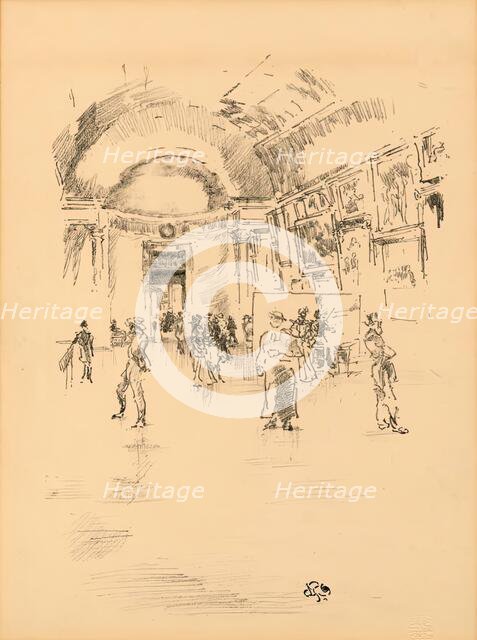 Long Gallery at the Louvre, c1896. Creator: James Abbott McNeill Whistler.