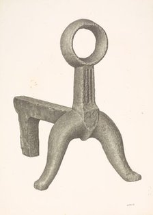 Andiron, c. 1940. Creator: Jacob Lipkin.