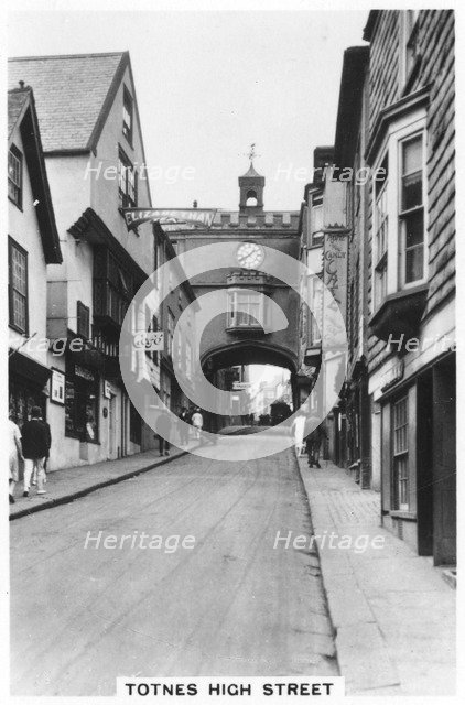 Eastgate, Totnes High Street, Devon, 1937. Artist: Unknown