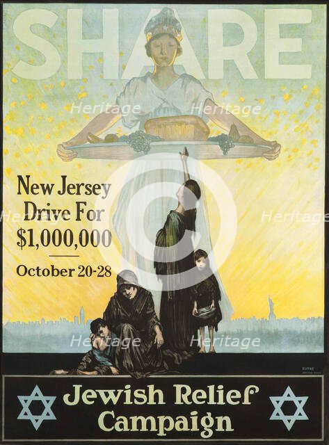 Jewish Relief Campaign, 1915. Creator: Burke; Alfred F. (1893-1936).