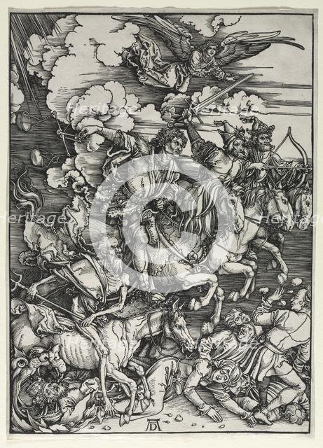 The Four Horsemen, from The Apocalypse, c. 1498. Creator: Albrecht Dürer (German, 1471-1528).
