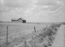 Abandoned farm on the edge of the Great Plains, Roswell (vicinity), New Mexico, 1938. Creator: Dorothea Lange.