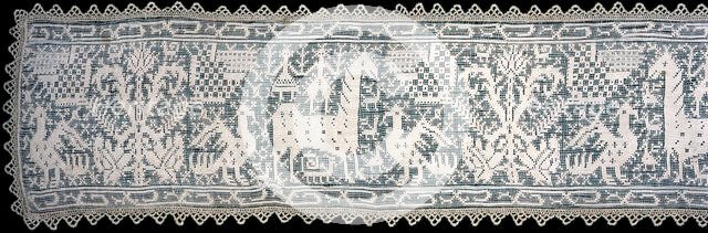 Valance (Needlework), Italy, 1650/1700 (edging: 20th century). Creator: Unknown.