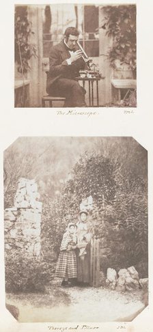 The Microscope; Thereza and Elinor, 1853-56. Creator: John Dillwyn Llewelyn.