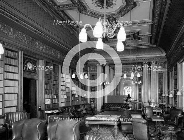 The plush interior of the Morning Room at the Reform Club, Pall Mall, London, 1886 Artist: Unknown