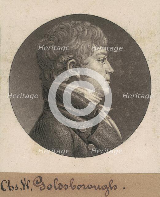 Charles W. Goldsborough, 1807. Creator: Charles Balthazar Julien Févret de Saint-Mémin.