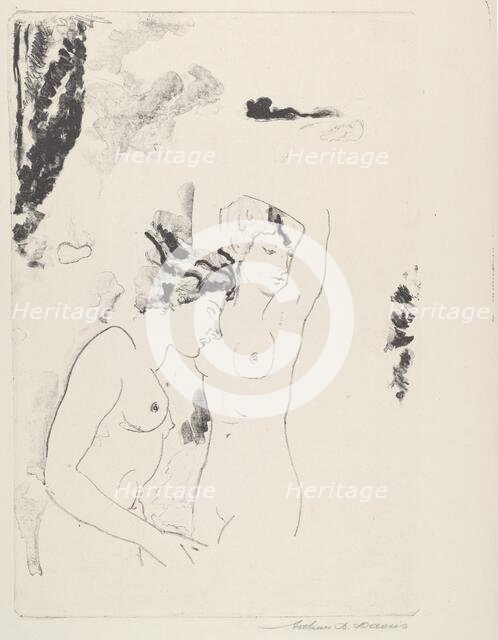 Nymphs of the Stream, 1919-1920. Creator: Arthur Davies.