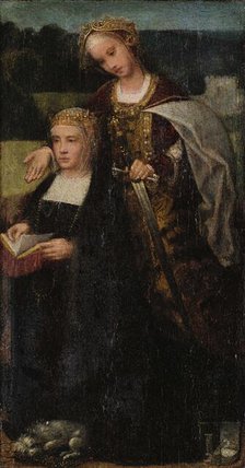 Catherine of Aragon (1485-1536), 1525. Creator: Isenbrant, Adriaen (1490-1551).