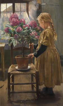 Gabrielle Frederic, the Artist's Daughter, 1907. Creator: Leon Frederic.