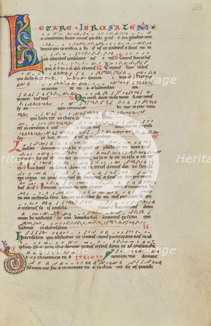 Decorated Initial L; Stammheim Missal, probably 1170s. Creator: Unknown.