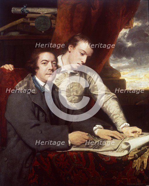 James Paine, Architect and his Son, James, 1764. Artist: Sir Joshua Reynolds.
