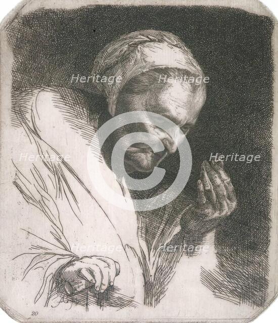 An Old Woman Looking at a Ring, (c1620s), c1826. Creator: Andrew Geddes.